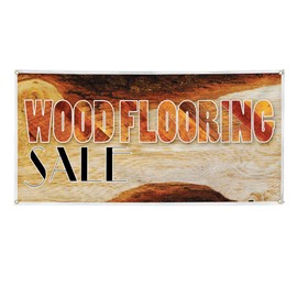 Vinyl Banner Multiple Sizes Wood Flooring Business Business Outdoor Weatherproof Industrial Yard Signs Brown 4 Grommets 24x36Inches