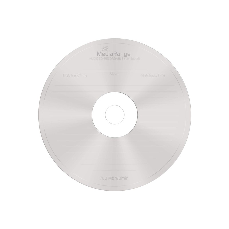 MEDIARANGE MR223 CD-R Blank Discs 48x Speed 80 Minutes -