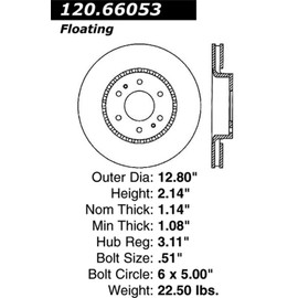 Power Slot 12666053SR Right Slotted Rotor