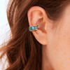 Ear Cuffs 925 Sterling Silver Synthetic Turquoise Ear Cuff Celtic