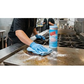 Ajax Professional Heavy Duty Oxygen Bleach Powder Cleanser 21 Oz (Pack of 2) bundled with Micro Fiber Cloth