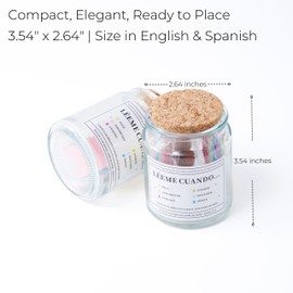 2 Pack - Leeme cuando te sientas versículos en español – Tarros con versículos bíblicos en español en tarjetas pequeñas católicas de mesa – Frascos cristianos para reflexión y ánimo diario