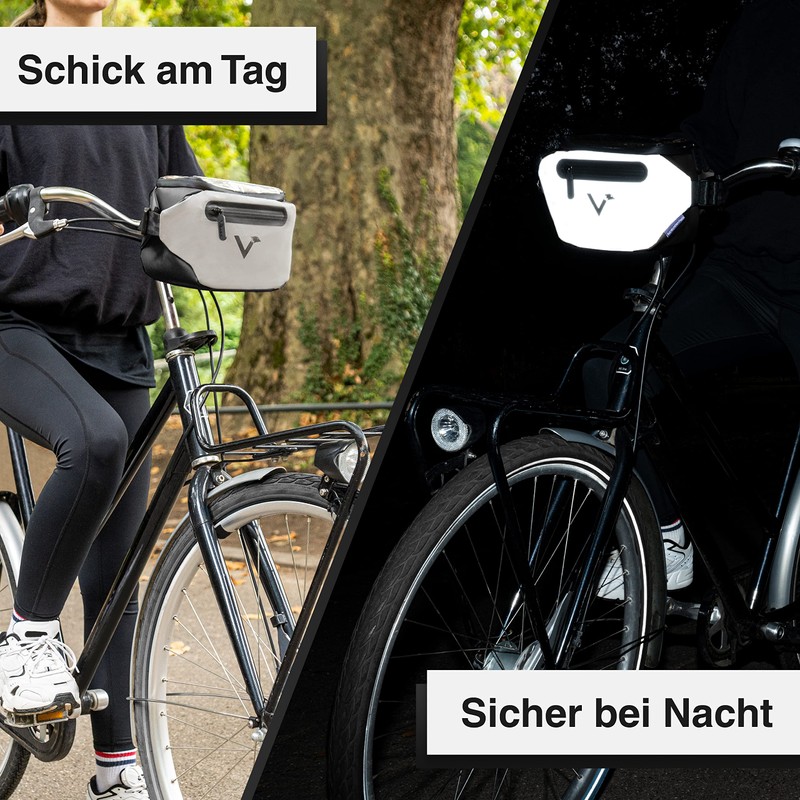 Valkental - Recycled 3-in-1 Bicycle Handlebar Bag | Fully Reflective