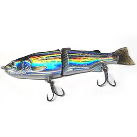 HADORAM Fishing Lure Glide Bait Jointed Swimbait 18cm/7in 66g/2.3oz Artificial Fishing Bait with Hooks for Bass Trout Pike Walleye (Color T620)