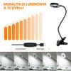 ZEYACHAN Clamp Light, Desk Lamp with USB Charger, 3 Light