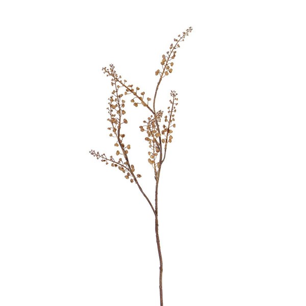 artplants.de Bronko Artificial Branch with Berries, Light Brown, 70 cm