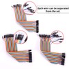 360 Pcs Multicolored Dupont Wire 40 Pin Male to Female