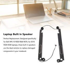 Laptop Internal Speaker for Dell XPS 15 9550 9560 9570 Precision 5510 5520 5530, Left Right Built in Speaker Replacement, Accuracy Cutouts, Enhanced Sound Experience