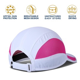 GADIEMKENSD Quick Drying Breathable Running Outdoor Hat Only, White