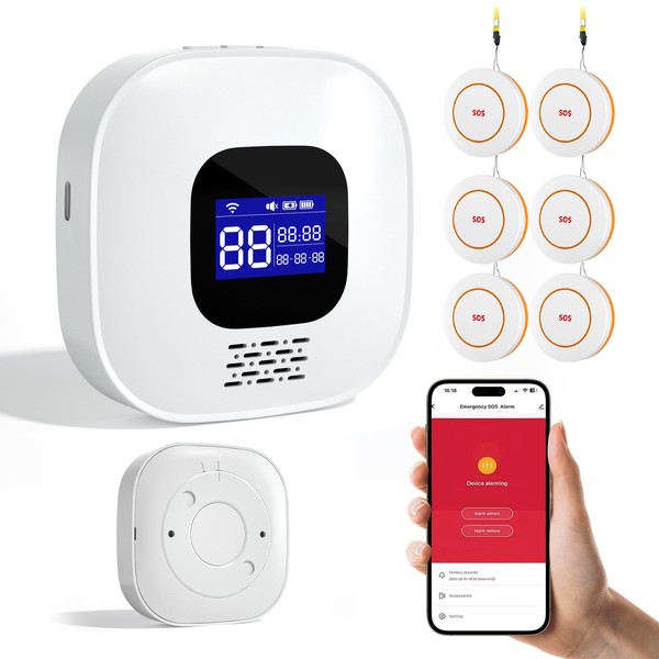 Wireless Caregiver Pager Call Button System WiFi Smart Alert Button