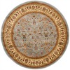 Safavieh Lyndhurst 4'-0" x 4'-0" Round Power Loomed Rug in Light Blue / Ivory