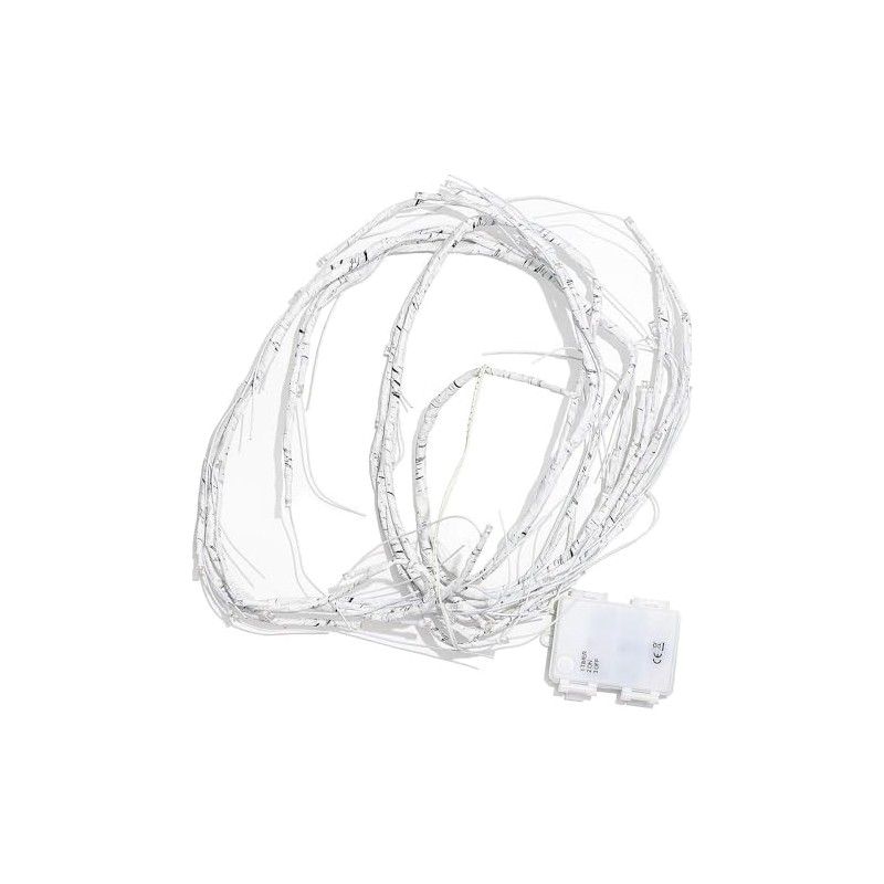 TRIXES 6ft White Lighted Table Runner with Branches - Indoor