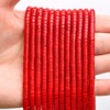 150PCs Natural Red Coral Spacer Beads, Loose Semi Precious Flat Round Gemstone Heishi Disc Stone Beads for Beading Jewelry Making 4mm*2mm 38cm