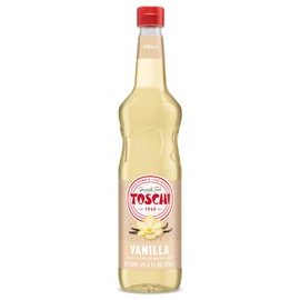 Toschi Vanilla Syrup | Highly Concentrated | Additive Free | Gluten Free & Vegan | High Fruit Content | Product of Italy | 25.4 fl oz (750mL)