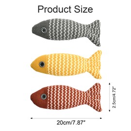 Disnace 3PCS Spielzeug mit Katzenminze, 22cm Katzenminze Spielzeug Fisch Form, Katzenspielzeug für Katzen Spielen und Kauen, Simulation Fisch Katze, Interaktive