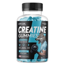 Creatine Gummies 4000mg | 120 Mixed Berry Flavoured Gummies | Creatine Monohydrate Supplement for Muscle Strength & Performance | Vegan-Friendly | 60 Days Supply