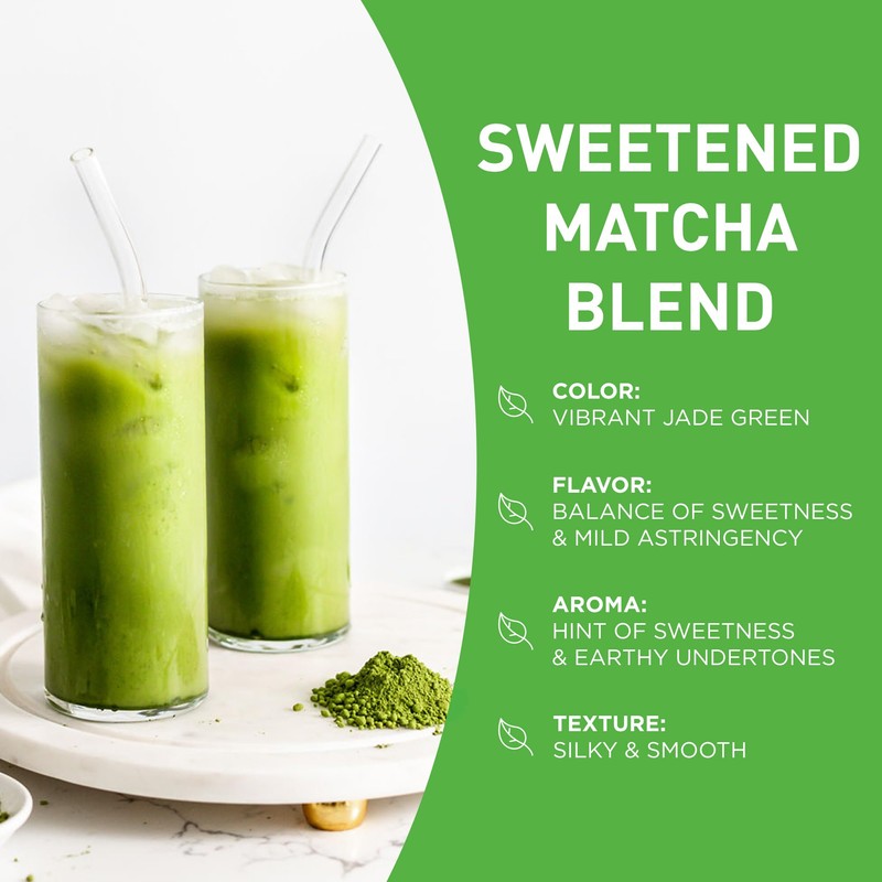 Aiya Sweetened Matcha Blend Powder - Matcha Latte Powder With
