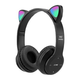 Cute Cat Ear Wireless Headphone Multi Color Bluetooth Head Mounted Headphone Headset for Gaming Streaming