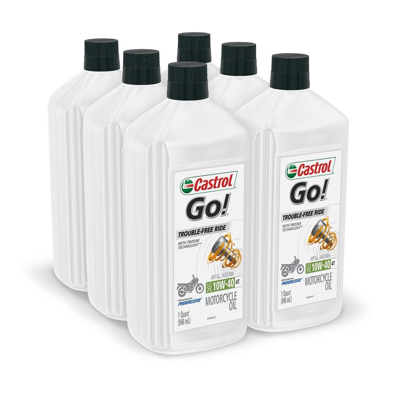 Castrol Go! 10W-40 4T Motorcycle Oil, 1 Liter, Pack of