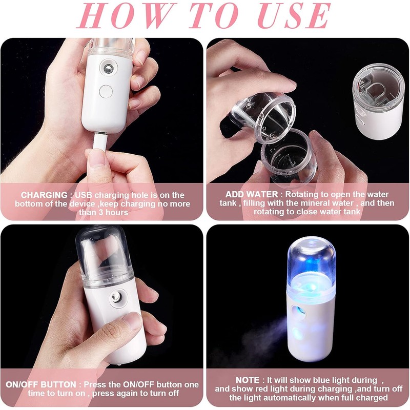 Nano Facial Mister 30ml - Mini Humidificador Facial Portátil 2