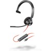 Poly Blackwire 3310 Monaural USB-C Headset + USBC/A Adapter -
