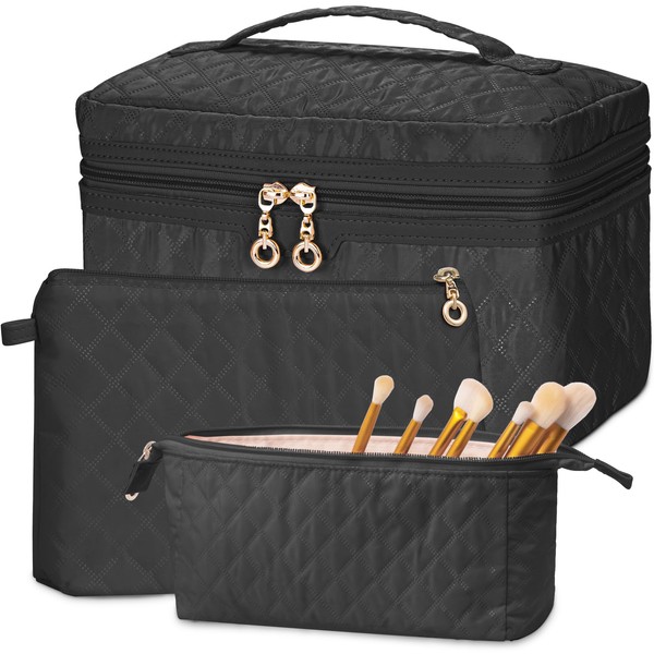 Beaulyn Makeup Bag Set of 3 - Large Travel Toiletry