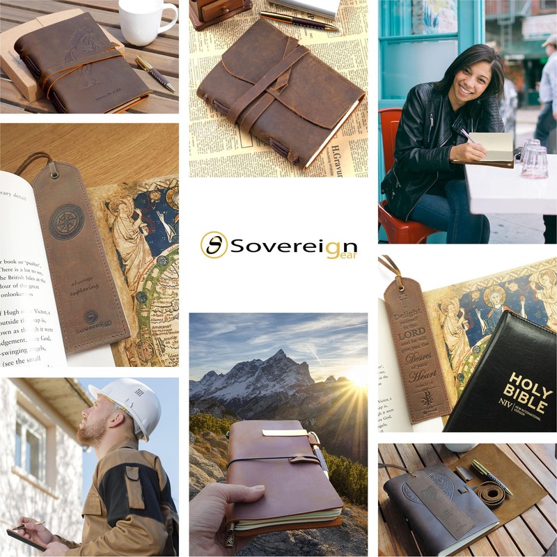 Sovereign-Gear Leather Journal for Women, Handmade Purple Heart Bound Journal