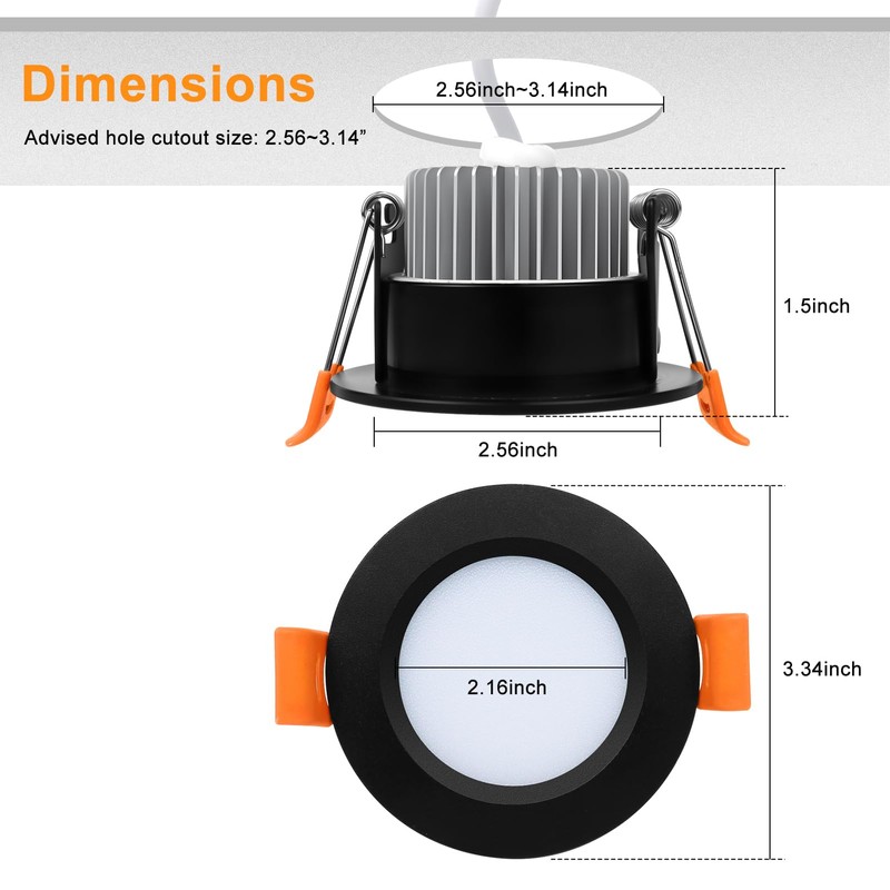 YGS-Tech Smart 3 Inch Recessed Lighting, WiFi LED Downlight 5W