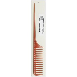 Krest Bone 11 1/2 Inch Large Space Teeth Rattail. Professional Heat Resistant Styling Comb. Detangle, Sectioning Comb
