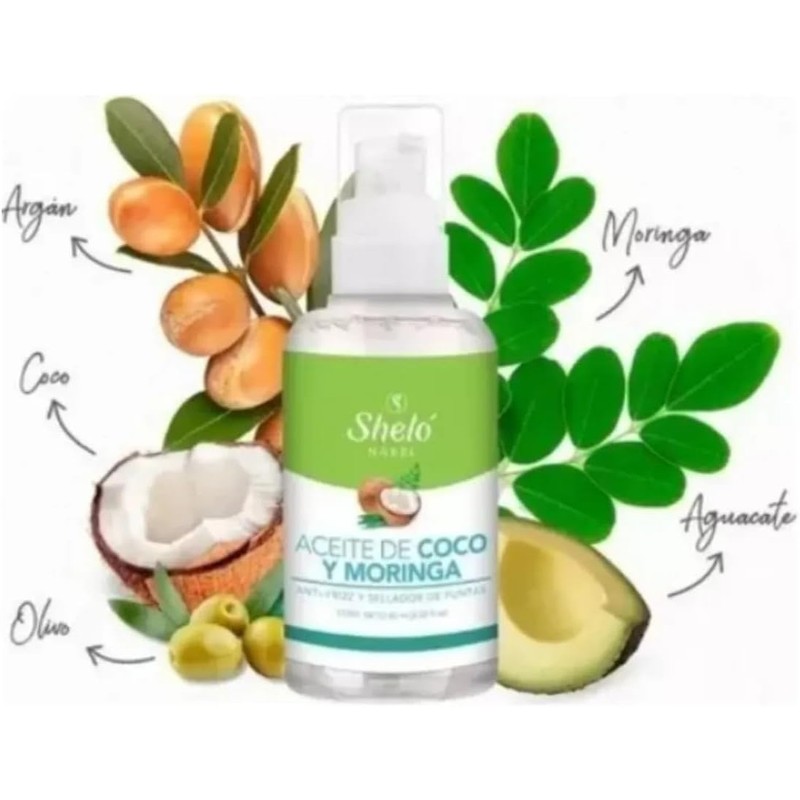 Pack 2 Pz Aceite Coco y Moringa Anti-Frizz S614-2