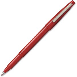Pentel Rolling Writer Stick Roller Ball Pen, Medium Point, 0.40 mm, Red Barrel, Red Ink 12-Count (R100-B)