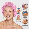 Shower Cap Reusable Waterproof Shower Caps For Women, Plastic Hair