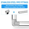 ERGAOBOY Pack of 5 304 Stainless Steel 90 Degree Male