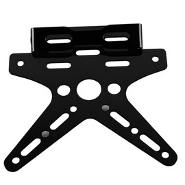 Motorcycle Number Plate Holder, Asudaro Motorcycle License Plate Holder, Adjustable Number Plate Holder, Universal Aluminium Alloy Motorcycle Frame Holder, Black