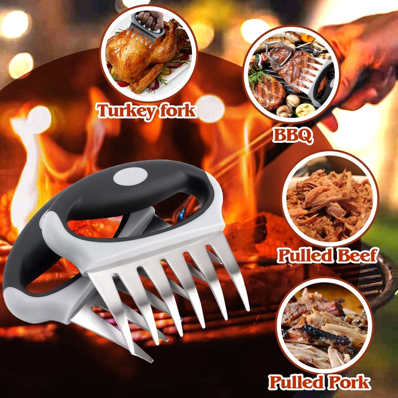 Lisnoway Meat Claws for Shredding, Metal Set of 2 Tools,