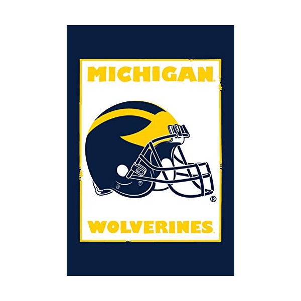 Magnolia Lane Collegiate Garden Flag (Michigan Helmet)