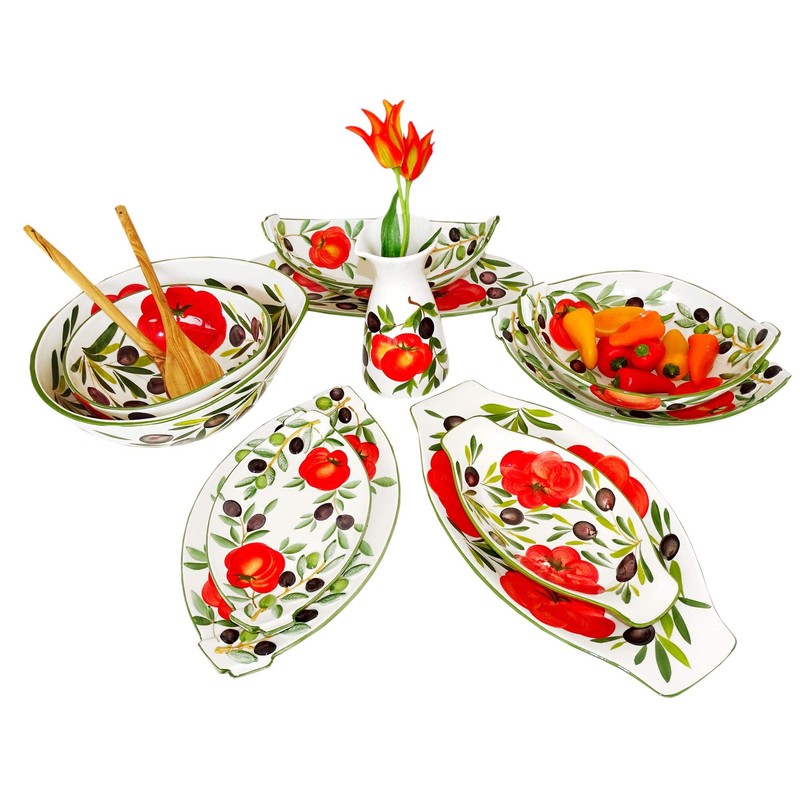 Lashuma Square Ceramic Serving Plate, Handmade Serving Plate, 27 x