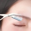 Women's Portable Eyelash & Eyebrow Grooming Kit: Scissors, Comb, Tweezers Eyelash Trimmer Blue 2ea