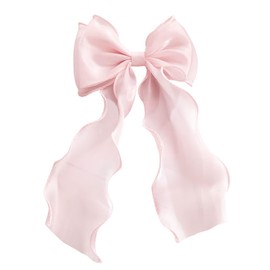 Nzexlyva 1 Pcs Pink Hair Bow, Elegant Hair Bows for Thick or Thin Hairs, Lightweight and Comfortable, Mesh Bow Clips Large Clip for Women Everyday Wear