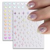 IDDFEVE 24 Sheets Aurora Nail Art Stickers Self-Adhesive Pegatinas Uñas