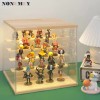 NONEMEY Clear Acrylic Display Case Stand with LED Light 2/3/4/5/6
