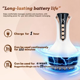 35-Speed Lymphatic Drainage Massager for Body Sculpting - 3-in-1 Anti-Cellulite Massage Device with Vibration, Heat & Microcurrent - Deep Tissue Skin Renewal Tool for Stomach, Arms & Thighs