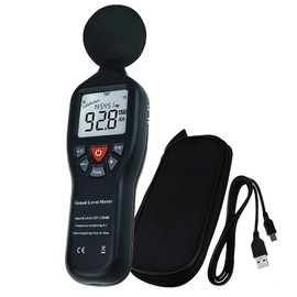 Digital Sound Level Meter with Tripod Mounting, Rear Light Display, High Accuracy Measurement, 30 dB - 130 dB, Compact Device, Noise from Industrial Machines, Environmental Measurements