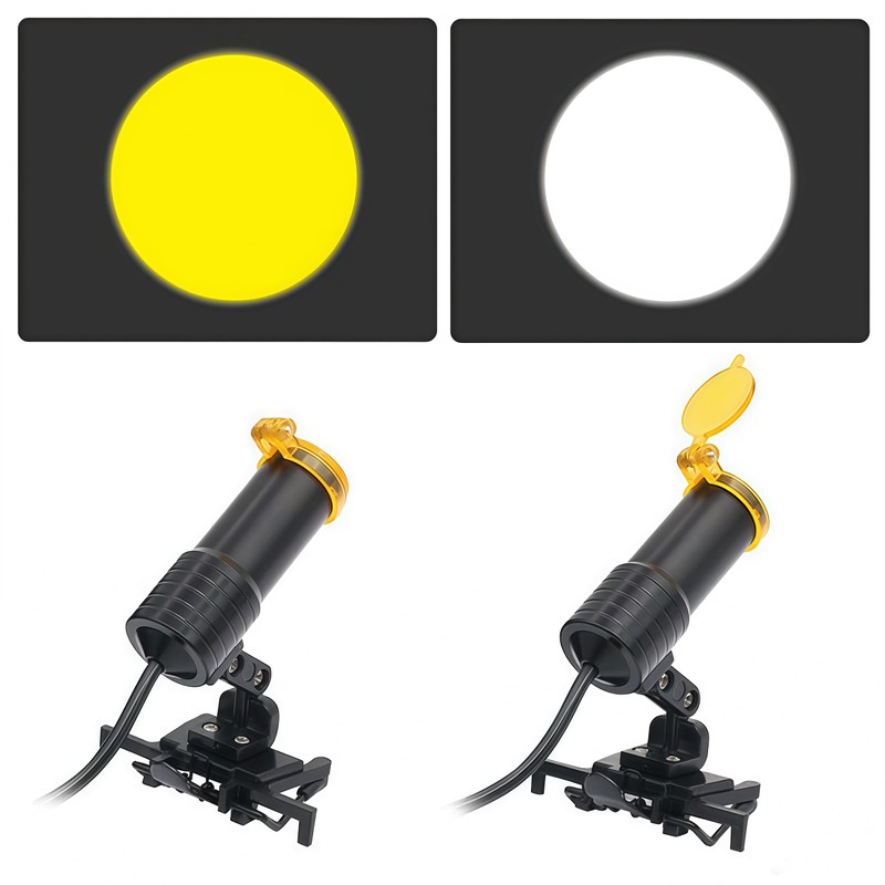2PCS Yellow Filter for LED Head Light Lamp Dental Loupes