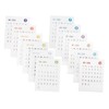 NUOBESTY 36 Sheets Desk Calendar Stickers Note Pads Labels Notepads