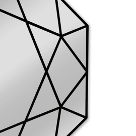 CHLOE's Reflection Contemporary Black Finish Octagon Framed Wall Mirror 30" Width