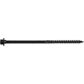 #14 X 5 Heavy Duty Black Timber/Log/Landscaping Wood Screws - Exterior Coated Heavy Duty Screws - Full Box ~250 Screw Count - Heavy Duty Black Log Wood Screws