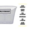 ALTREGO Canastilla Canastilla para Bicicleta R20 Incluye Soportes Blanca