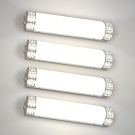 ASD 24 Inch LED Bathroom Vanity Light - Modern Dimmable 25W 2700K-5000K Adjustable Wall Mount Bar Light Fixtures, Ultra Bright Brushed Nickel Bathroom Lights Over Mirror - ETL 4 Pack