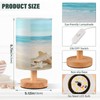 Mnsruu Small Table Lamp for Bedroom Seashells on Tropical Beach